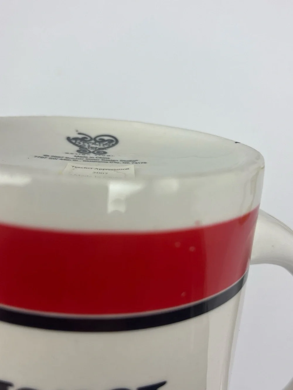 My Favorite Teacher Coffee Cup Mug Apple Large 24 oz Brother Sister Studio 2007